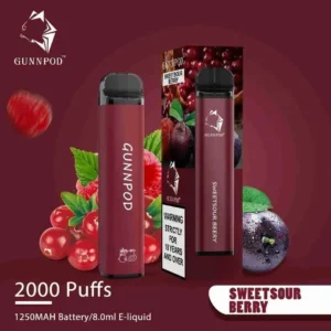 Gunnpod Sweet Sour Berry 2000 Puffs