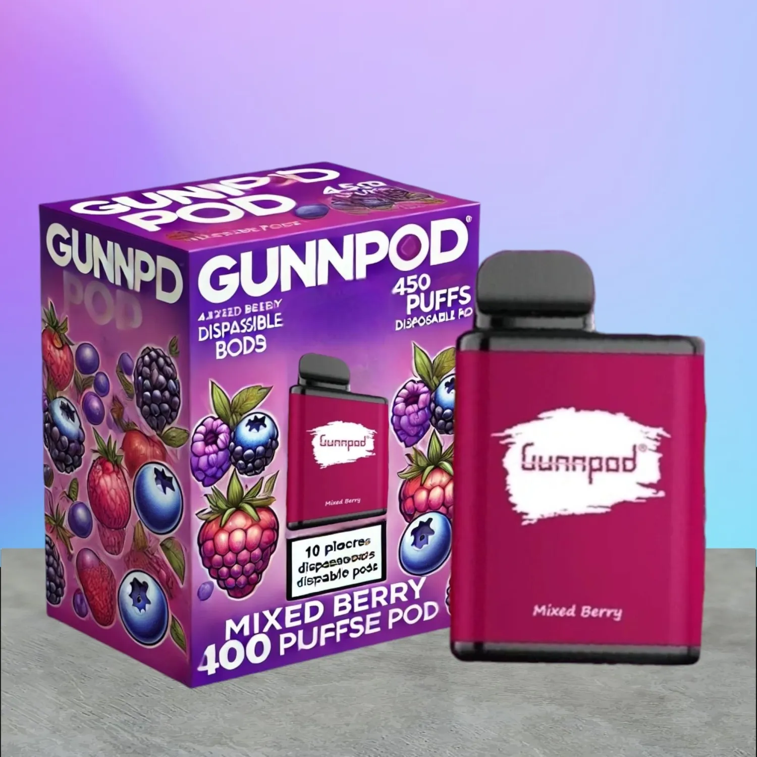 Gunnpod Plus Mix Berry - 10 pack